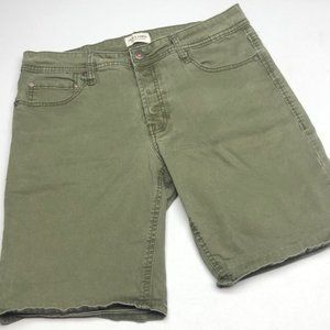 BUTTONFLY MENS JACK & JONES KHAKI DENIM SHORTS  M/32 😎